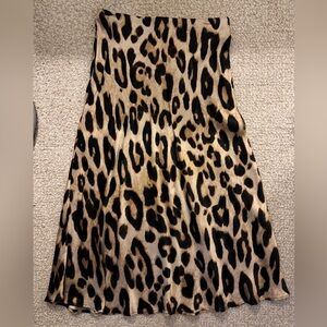H&M Leopard Print Skirt - Black and Tan